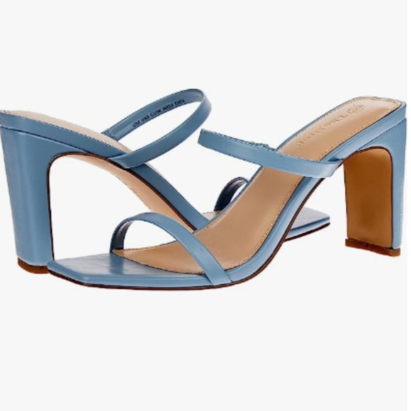 The Drop Women's Avery Square Toe Two Strap High Heeled Sandal - Picture 1 of 3